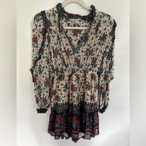 NWOT Ulla Johnson Floral Long Sleeve Sundress